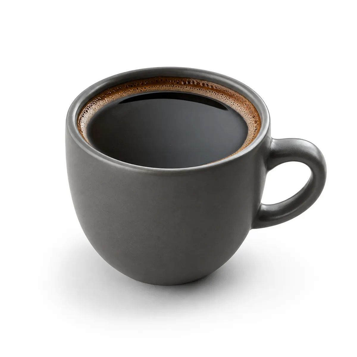 Taza de café americano negro disponible en Rub's